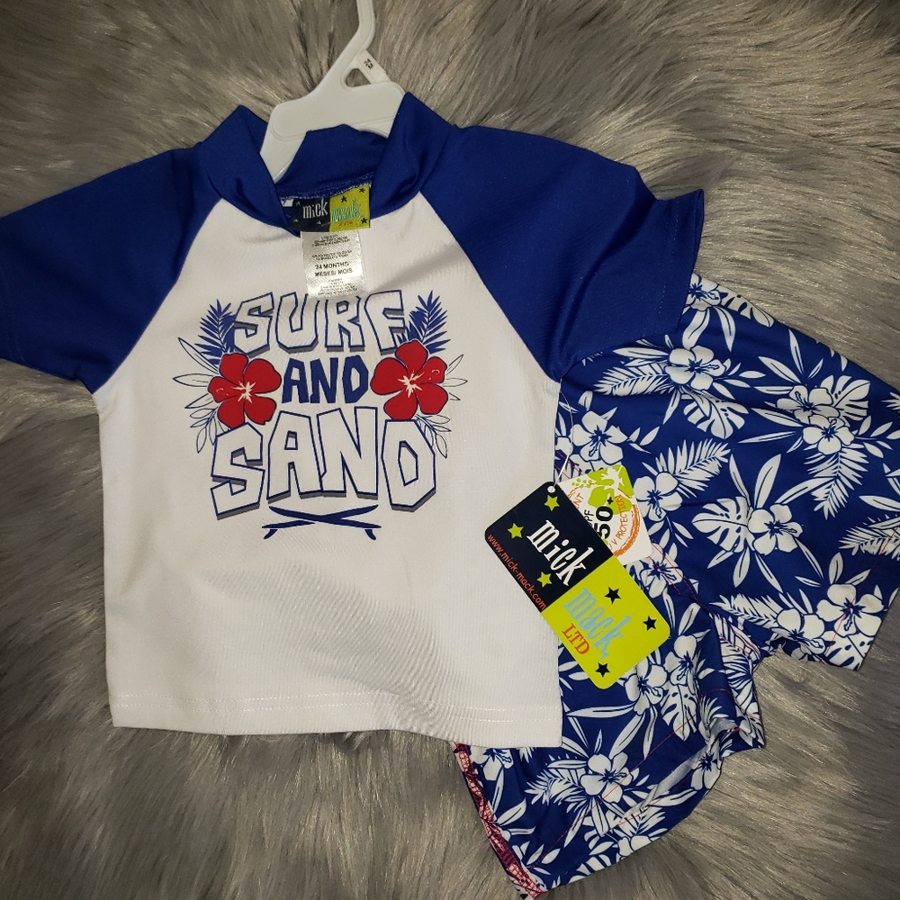 Mick Mack Ltd boys swim suit with swim trunks